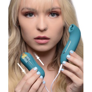 Entwined Silicone Thumping Egg And Licking Clitoral Stimulator