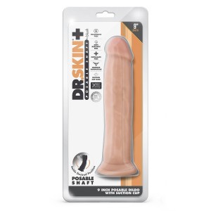 Dr. Skin Plus 9 Inch Posable Thick Dildo Vanilla