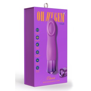 Oh My Gem Charm Amethyst Purple