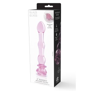Glaze Glass Rosebud Beaded Dildo