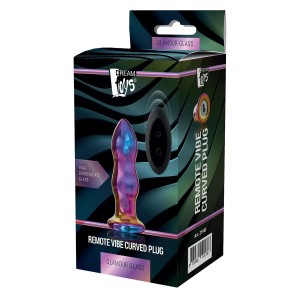 Glamour Glass Remote Vibe Curved Plug