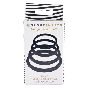 Sportsheets Navy O Ring 4 Pack