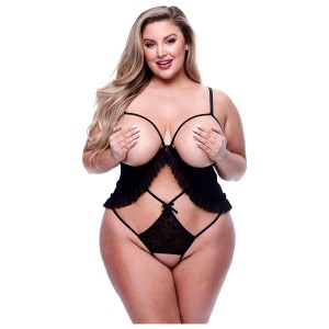 Baci Peekaboo Criss-cross Teddy Black, Queen