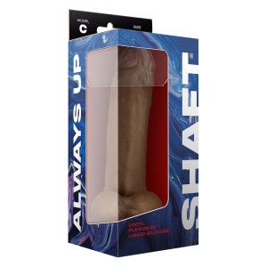 Shaft Model C 9.5 Inch Liquid Silicone Dong With Balls Oak
