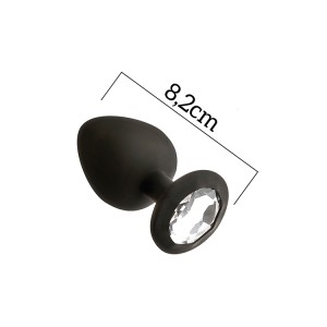 Mai No.48 Anal Plug With Stone M Black