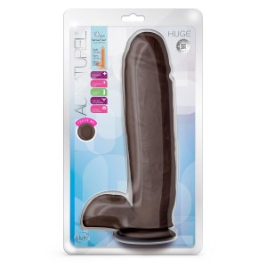 Au Naturel Huge 10 Inch Dildo Chocolate