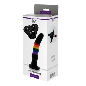 Colourful Love Strap On Solid Dildo