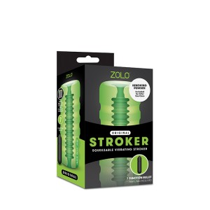 Zolo Original Squeezable Vibrating Stroker Green