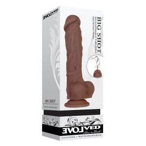 Evolved Big Shot Vibrating Squirting Dong Dark
