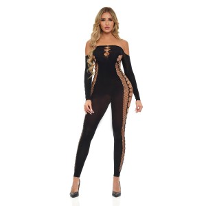 Diamond Drippin Bodystocking Black, Os
