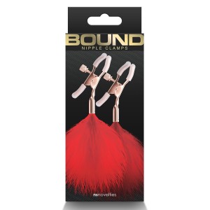 Bound Nipple Clamps F1 Red
