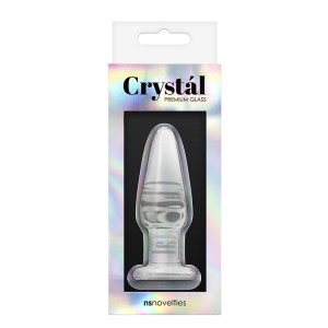 Crystal Tapered Glass Plug Small Clear