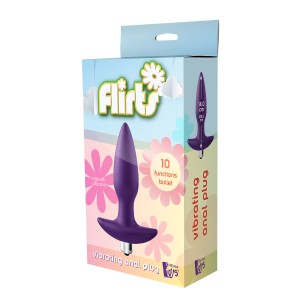 Flirts 10 Functions Vibrating Plug Purple