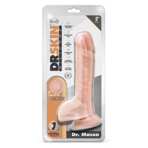 Dr. Skin Silicone Dr. Mason 9 Inch Dildo With Suction Cup Vanilla