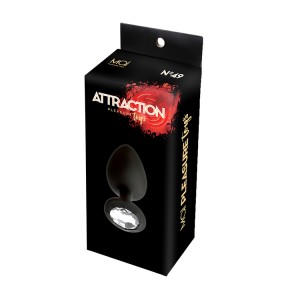 Mai No.49 Anal Plug With Stone L Black