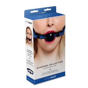 Whipsmart Diamond Ball Gag Blue