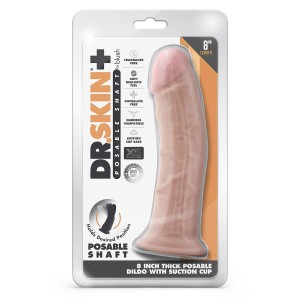 Dr. Skin Plus 8 Inch Thick Posable Dildo Vanilla
