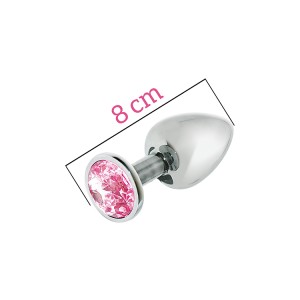 Mai No.73 Metal Plug With Stone M Silver
