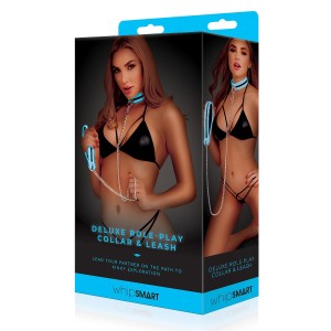 Whipsmart Glow In The Dark Collar & Leash Blue