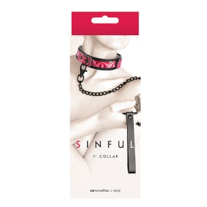 Sinful 1inch Collar Pink
