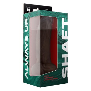 Shaft Model N 9.5 Inch Liquid Silicone Dong With Balls Mahogany