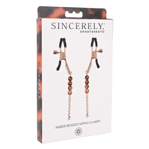 Sportsheets Amber Beaded Nipple Clamps
