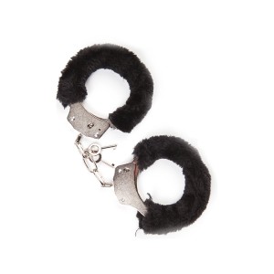 Mai No.38 Metal Furry Handcuffs Black