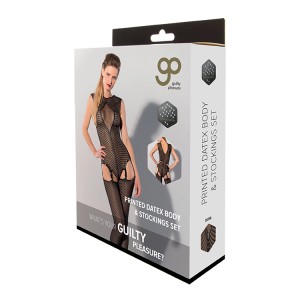 Gp Printed Datex Body & Stockingsset, L