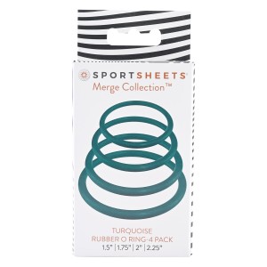 Sportsheets Turquoise O Ring 4 Pack