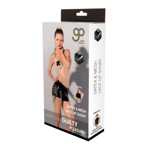 Gp Datex & Mesh Lace Up Short Black, L