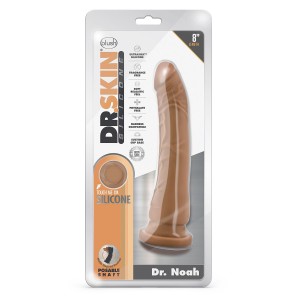 Dr. Skin Silicone Dr. Noah 8 Inch Dong With Suction Cup Mocha