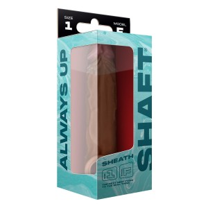 Shaft Sheath Model F Size 1 7.8 Inch Liquid Silicone Sleeve Oak
