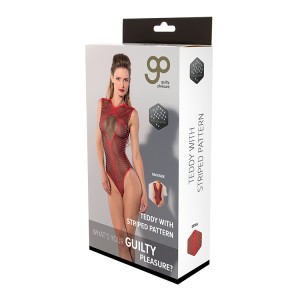 Gp Printed Datex Striped Teddy Red, L