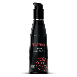 Wicked Aqua Strawberry Flavored Lubricant 120ml