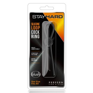Stay Hard Silicone Loop Cock Ring Black