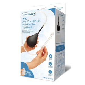 Cleanscene 225ml 7pcs Anal Douche Set With Flexible Tip Head