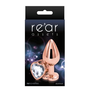 Rear Assets Rose Gold Heart Medium Clear
