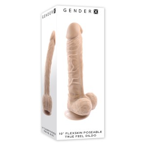 Gender X 10 Inch 25 Cm Flexskin Poseable True Feel Dildo Light