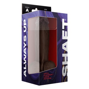 Shaft Model A 8.5 Inch Liquid Silicone Dong With Balls Mahogany