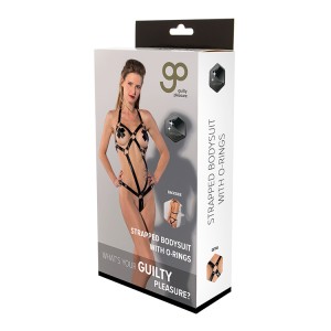 Gp Strapped Bodysuit With O-rings, L/xl
