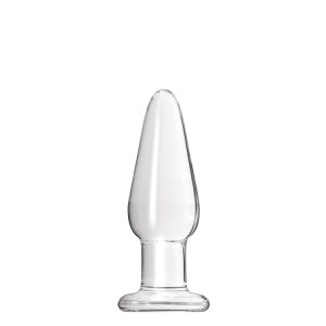 Crystal Tapered Glass Plug Medium Clear