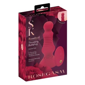 Secret Kisses Remote Thrusting Rosebud Buttplug