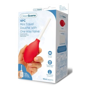 Cleanscene 4pcs Mini Travel Douche With One Way Valve
