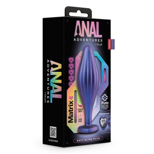 Anal Adventures Matrix Wavy Bling Plug Sapphire