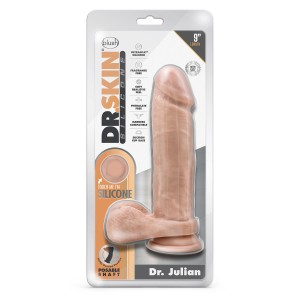 Dr. Skin Silicone Dr. Julian 9 Inch Dildo With Suction Cup Vanilla