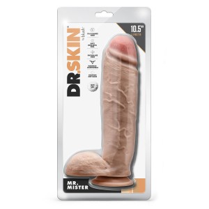 Dr. Skin Mr. Mister 10.5 Inch Dildo With Balls Beige