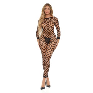 Swipe Right Crotchless Bodystocking Black, Os