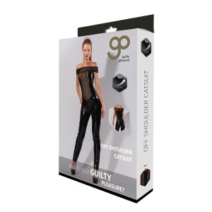 Gp Datex Off Shoulder Catsuit Black, Xl