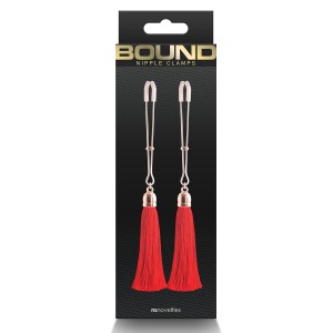 Bound Nipple Clamps T1 Red