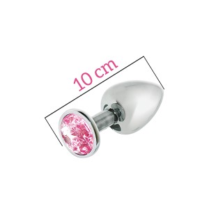 Mai No.74 Metal Plug With Stone L Silver